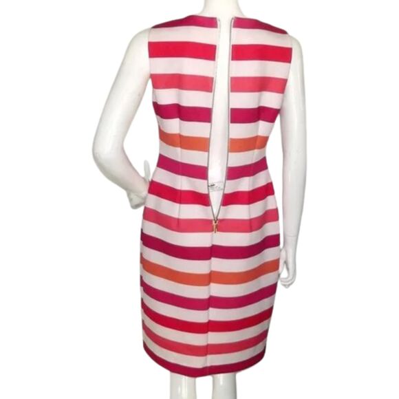 CALVIN KLEIN Dress, 10, Multicolor Stripes, Sleeveless, Neoprene Scuba - Picture 6 of 12